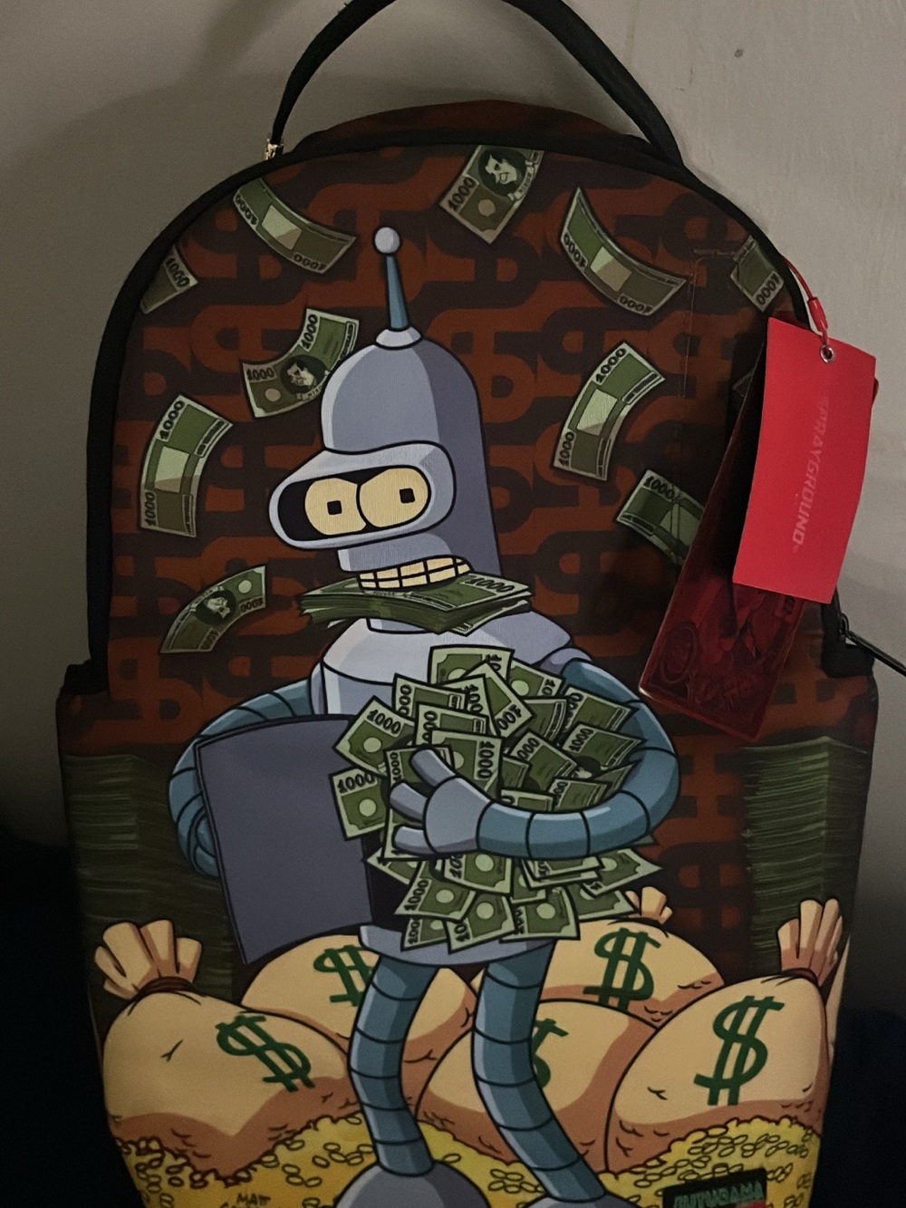 Sprayground Red Tag Backpack Accent